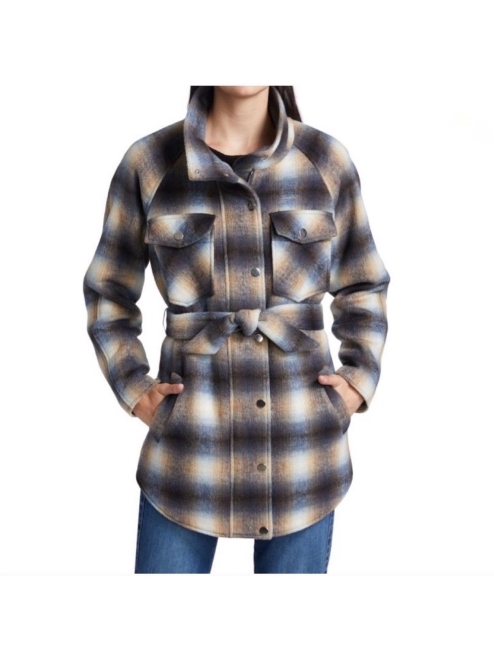 Veronica Beard Plaid Amari Belted Jacket Size XS